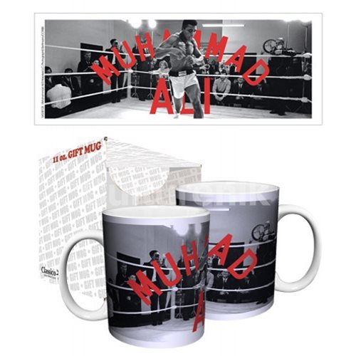 Muhammad Ali in Ring Red Text 11 oz. Mug